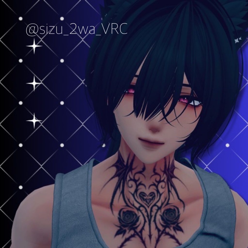 〖VRC〗Avatar Tatoo texture ” Rosa Nocturna Crest