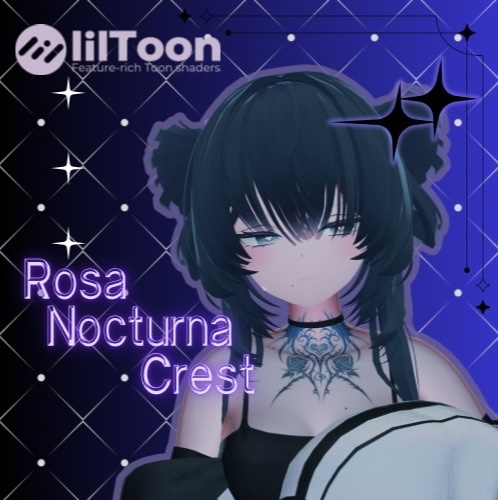 〖VRC〗Avatar Tatoo texture ” Rosa Nocturna Crest