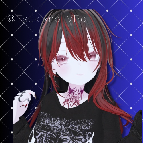 〖VRC〗Avatar Tatoo texture ” Rosa Nocturna Crest
