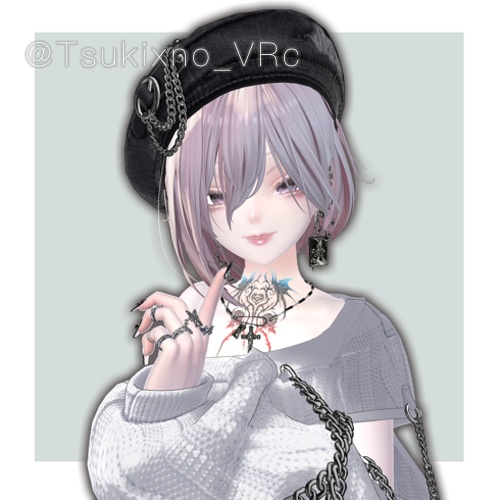 〖VRC〗Avatar Tatoo texture ” Rosa Nocturna Crest