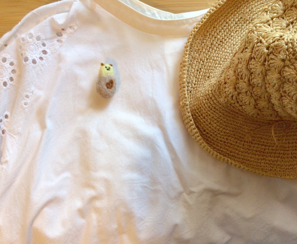 ミニブローチ2コセット きのことカタツムリの妖精