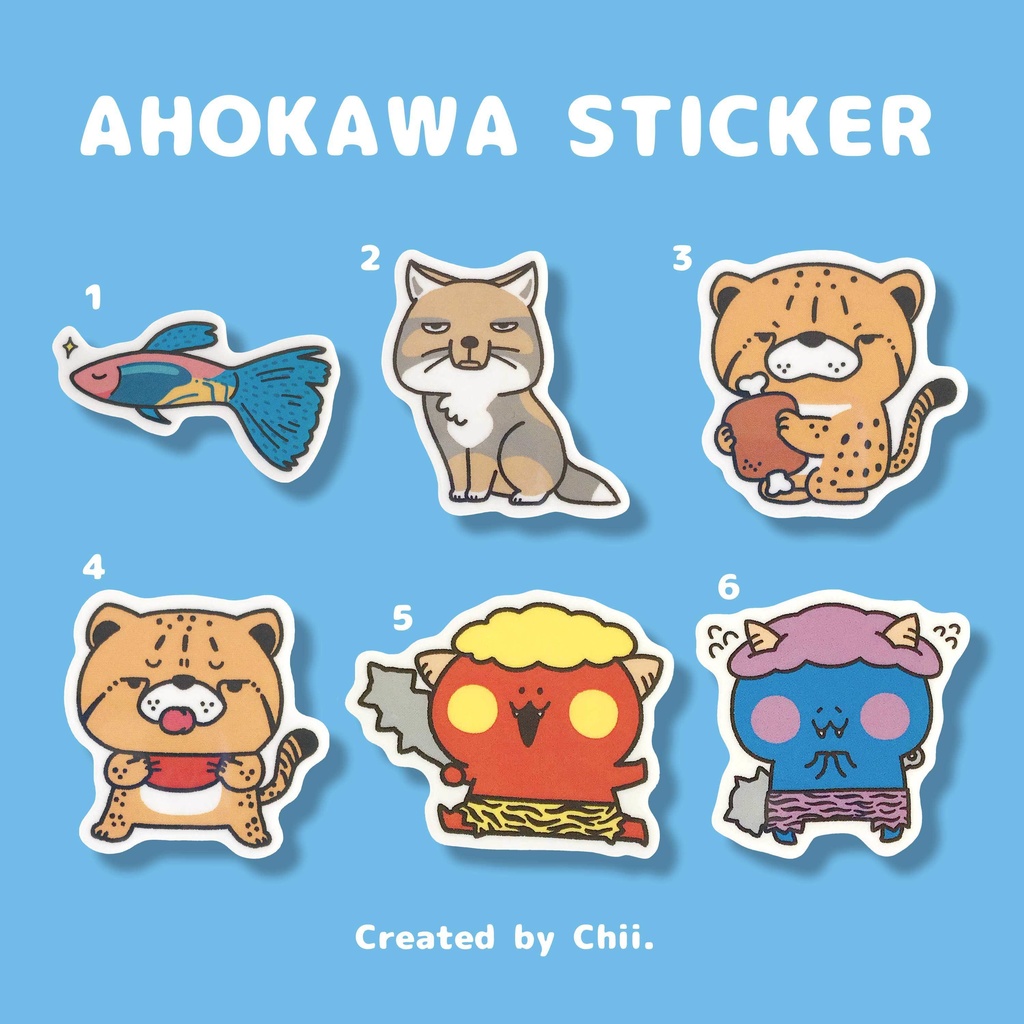 【1〜6】キャラクターステッカー【全18種】