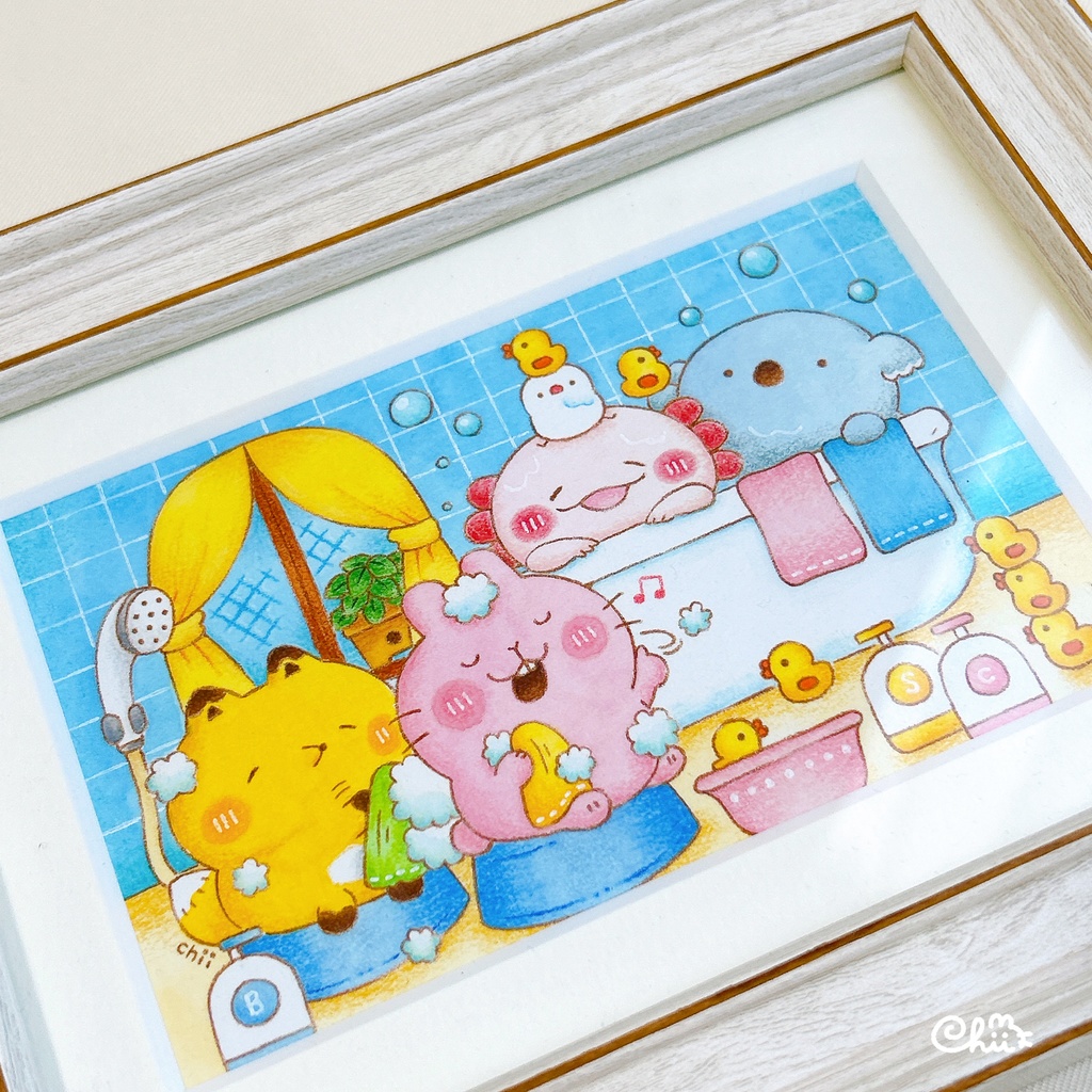 ☀️原画「おふろのじかん」