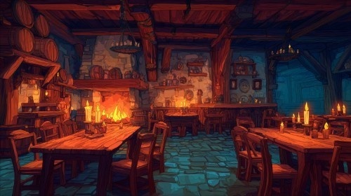 【高画質】ファンタジーゲーム風 背景画像パック|酒場・ギルドの内装(8枚)