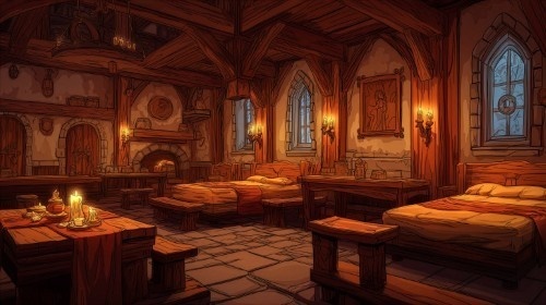 【高画質】ファンタジーゲーム風 背景画像パック|酒場・ギルドの内装(8枚)