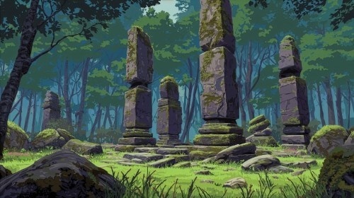 【高画質】ファンタジーゲーム風 背景画像パック|森・草原・遺跡の風景(8枚)