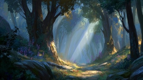 【高画質】ファンタジーゲーム風 背景画像パック|森・草原・遺跡の風景(8枚)