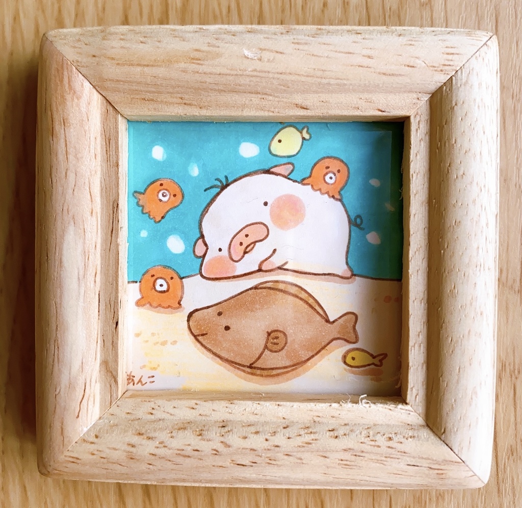 ミニ原画 海のお友だちシリーズ カレイさん