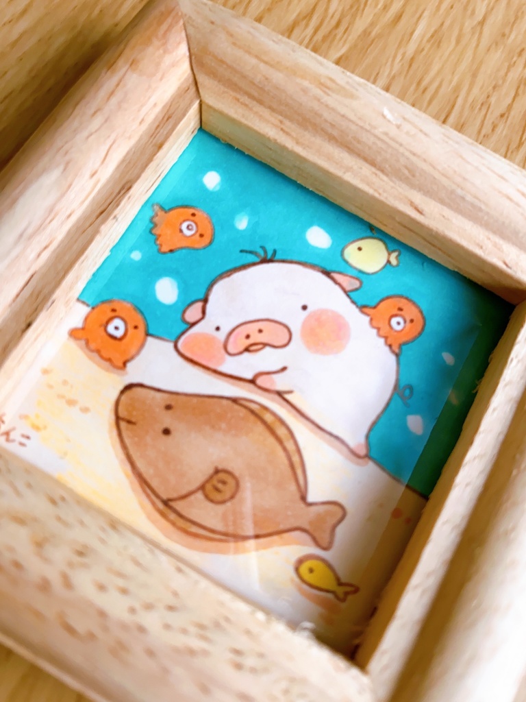 ミニ原画 海のお友だちシリーズ カレイさん