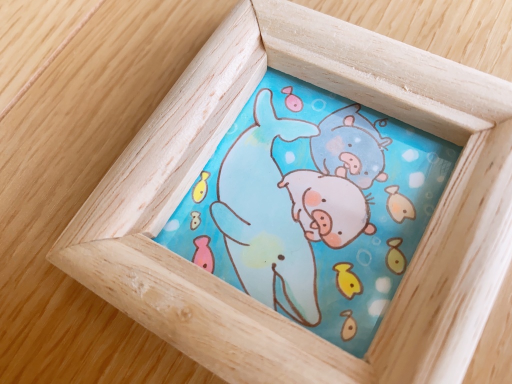 ミニ原画 海のお友だちシリーズ イルカさん