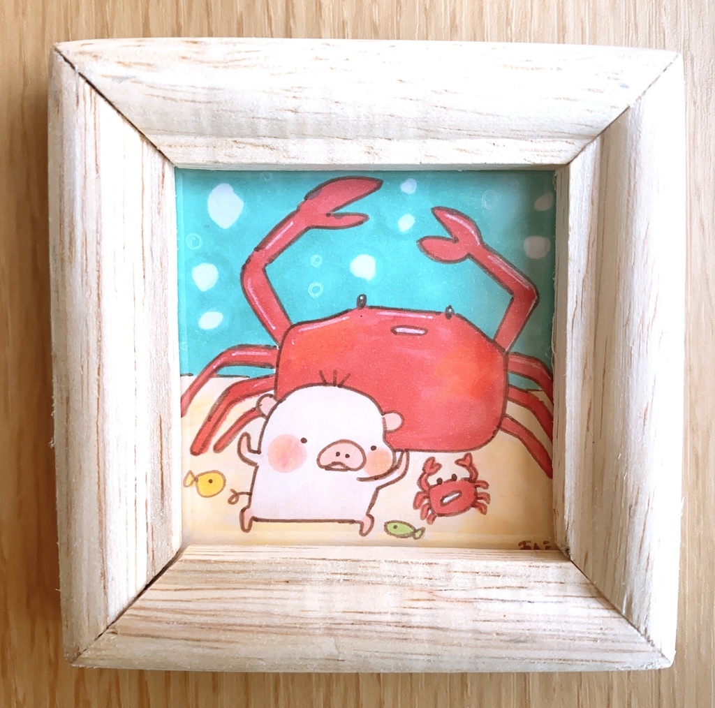 ミニ原画 海のお友だちシリーズ カニカニ〜