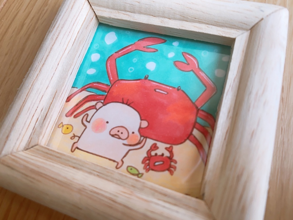 ミニ原画 海のお友だちシリーズ カニカニ〜