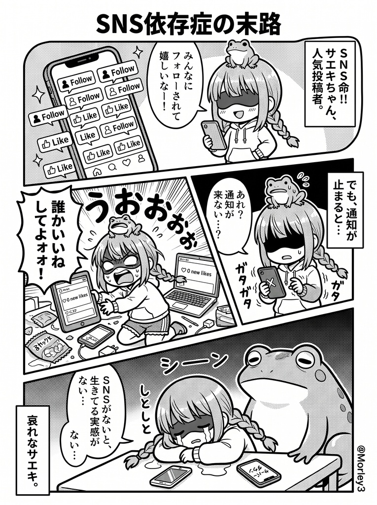 4コマ漫画】目隠し悪魔っ子「冴木さん」の日常~Vol.2~