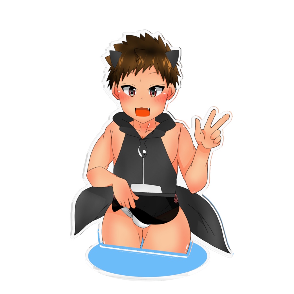 【活動3周年記念】シャチ衣装ししゃも。〈アクリルフィギュア〉