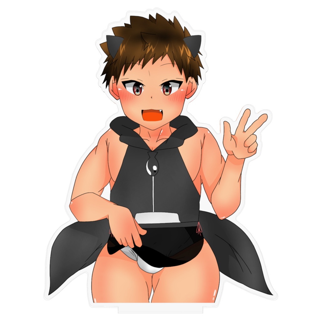 【活動3周年記念】シャチ衣装ししゃも。〈アクリルフィギュア〉