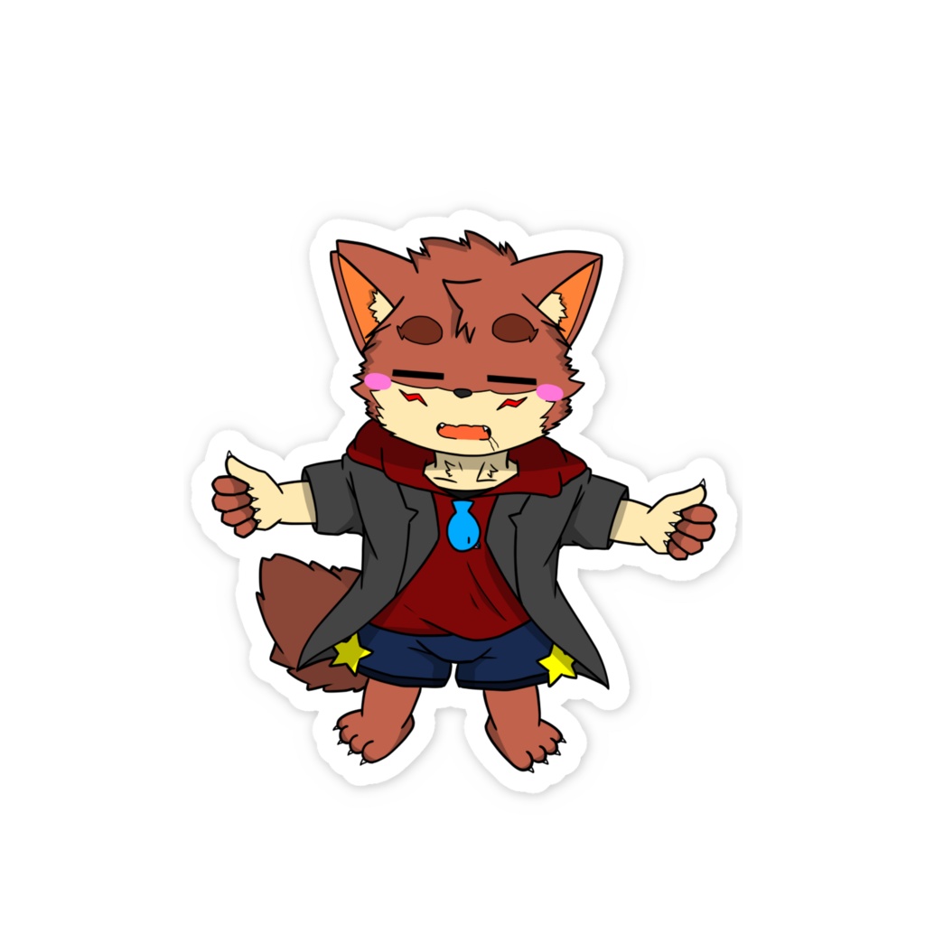 ペタッと!ケモしゃも〈ステッカー〉