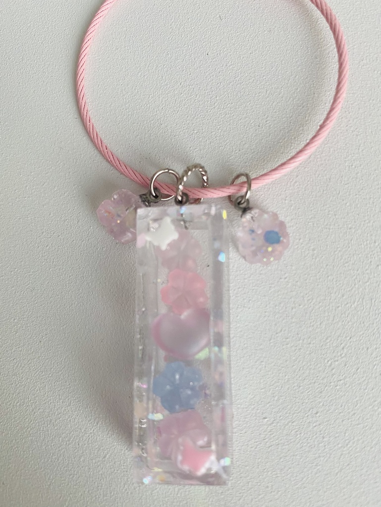 短冊形 桜ハート詰め合わせチャーム