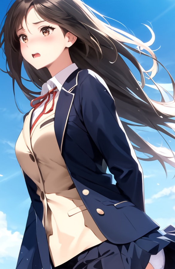 スカート舞い上がる!NEW