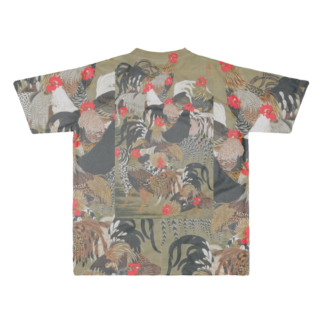 伊藤若冲 - 動植綵絵群鶏図 - アートTシャツ