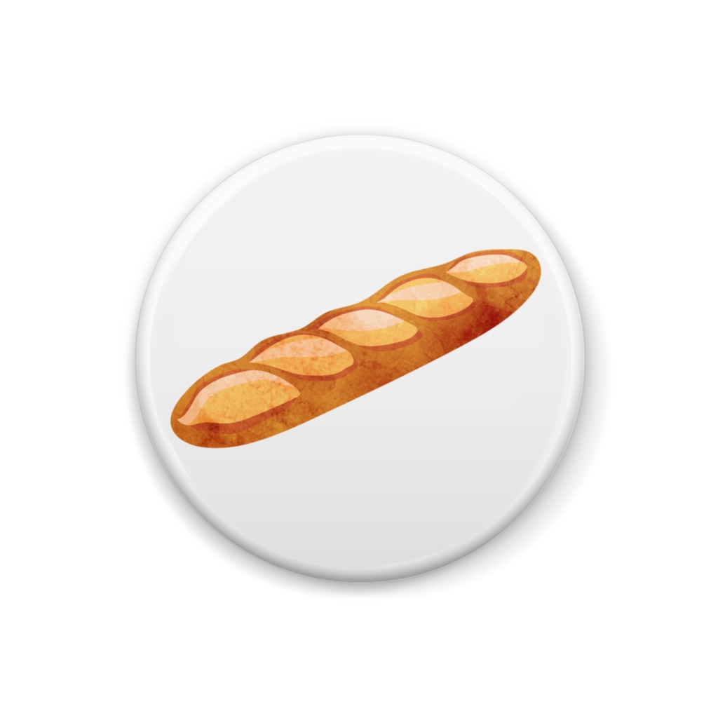 フランスパン 缶バッジ 32mm