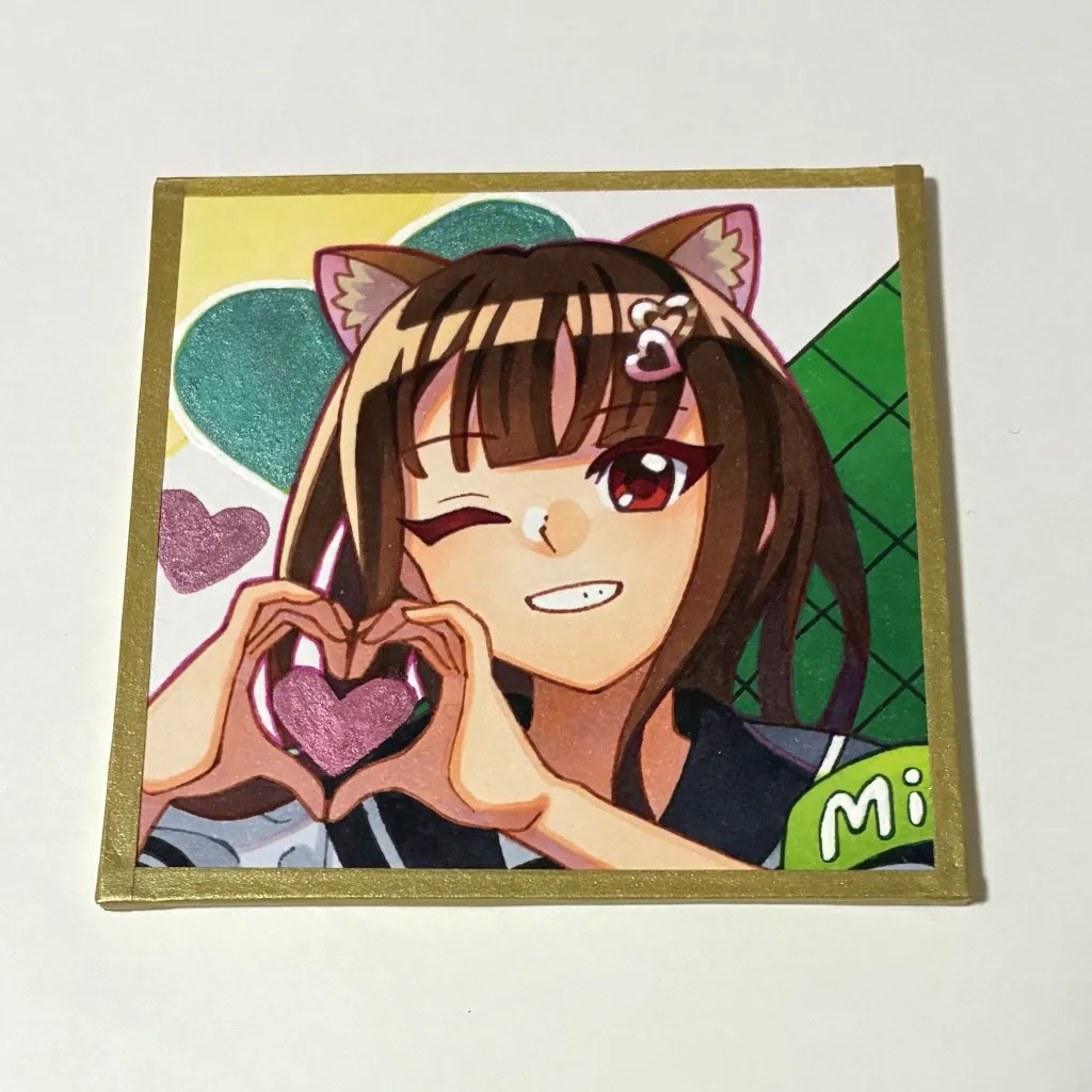 【姫色紙原画】ハートを作る藍ちゃん