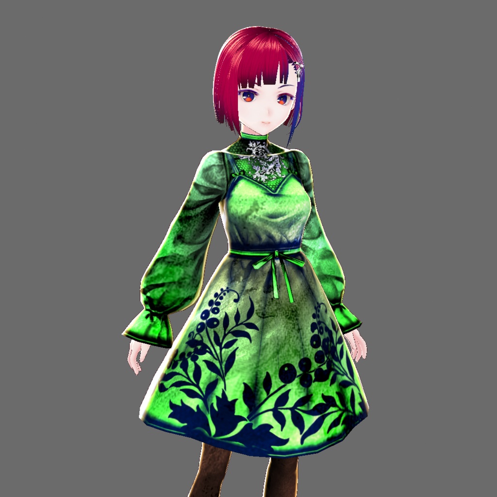 ¥0~👗 #VRoid Darkness Dress(x36 Color) & ❝How-to Changing Texture Color❞