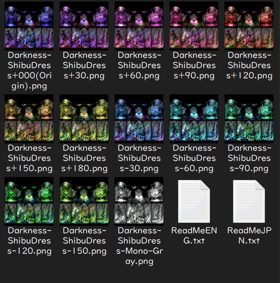 ¥0~👗 #VRoid Darkness Dress(x36 Color) & ❝How-to Changing Texture Color❞