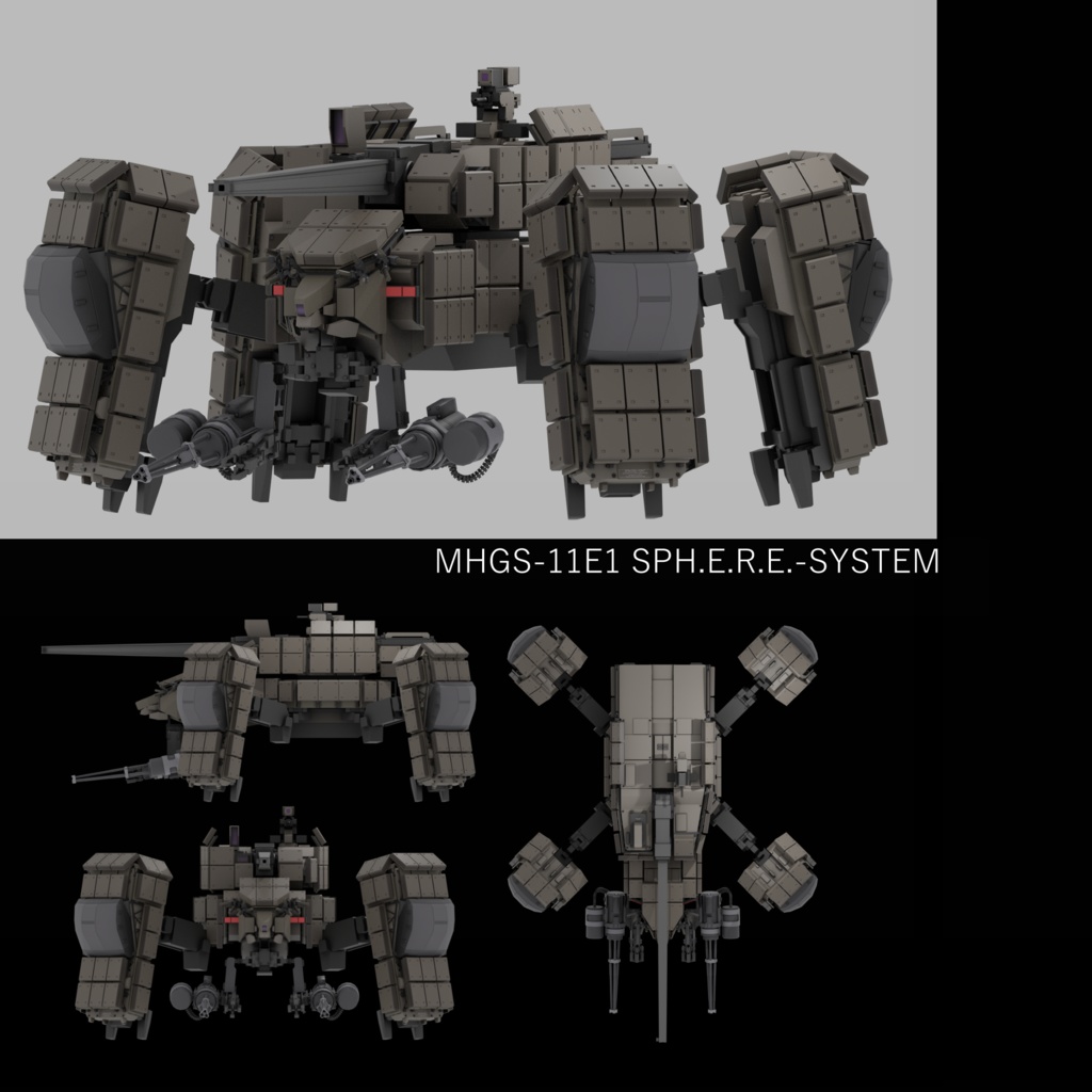 【多脚型主力戦車スフェン対応】 SPH.E.R.E.-S 爆発反応装甲増設キット