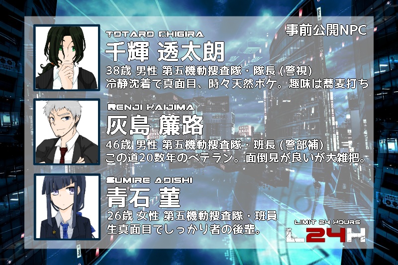 【CoC6th】Limit-24Hs【刑事バディ×制限】