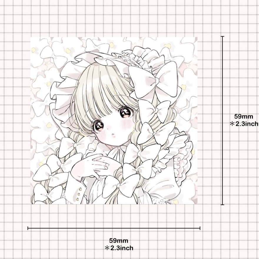 ⋆⸜ɴᴇᴡ⸝⋆ステッカー(白ロリちゃん)