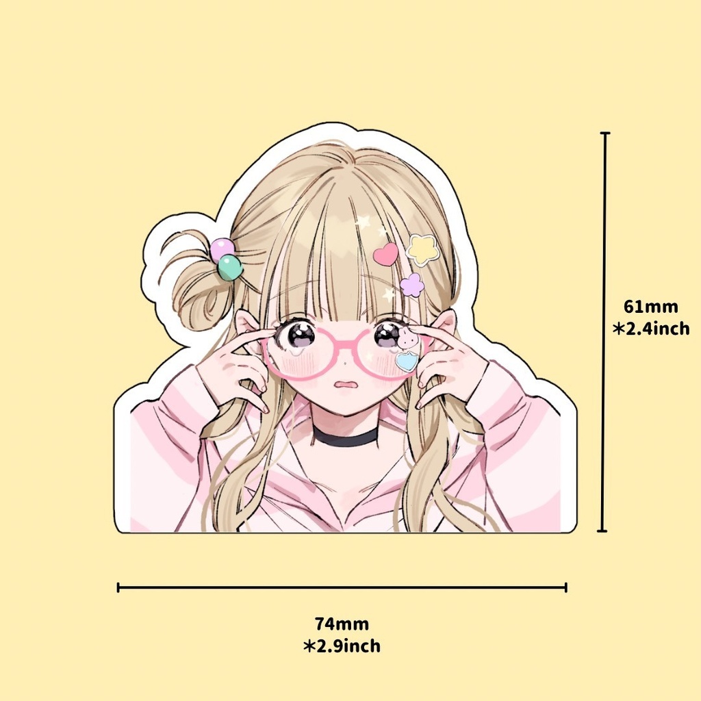 ⋆⸜𝐧𝐞𝐰⸝⋆ステッカー(気弱ギャルちゃん)