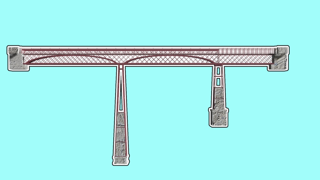 【Blender】サンパブロ橋/The bridge of Puente de San Pablo
