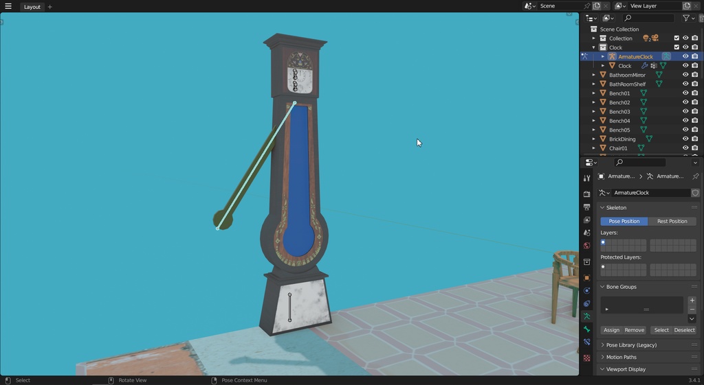 【Blender 】家具類/PieceOfFurniture