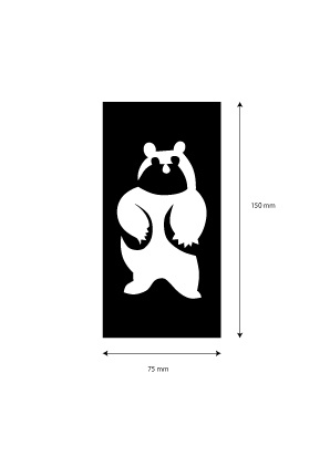 切り紙型紙|シロクマ (無料ダウンロード)