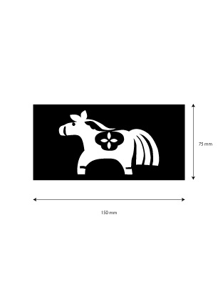 切り紙型紙|雪ウサギ (白馬)