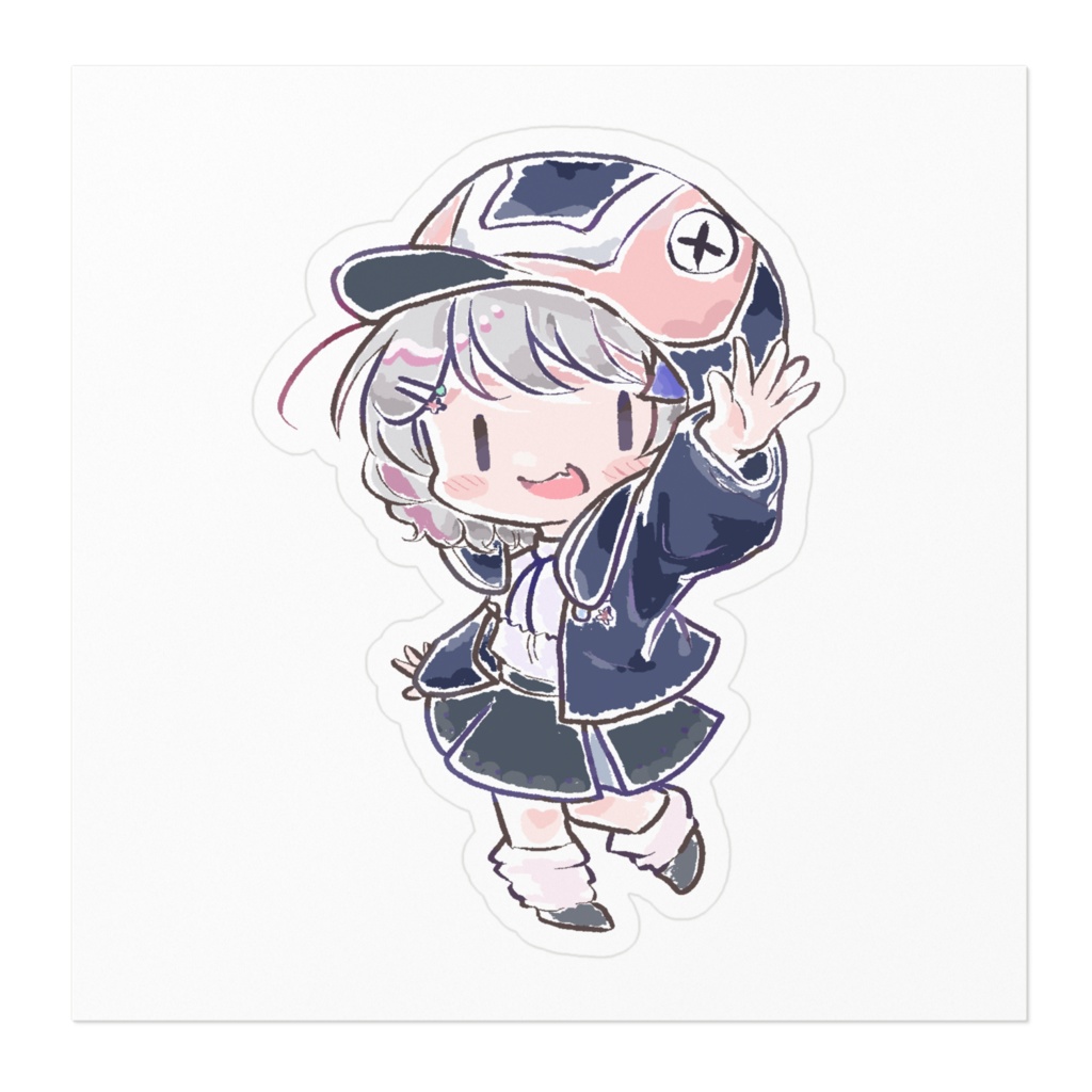 【ホワイト】まいとり2周年ステッカー【七梨ヒトデ】