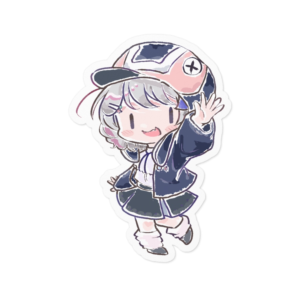 【ホワイト】まいとり2周年ステッカー【七梨ヒトデ】