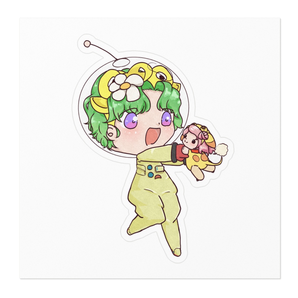 にんげんのステッカー🏍️〜ピクミン衣装〜