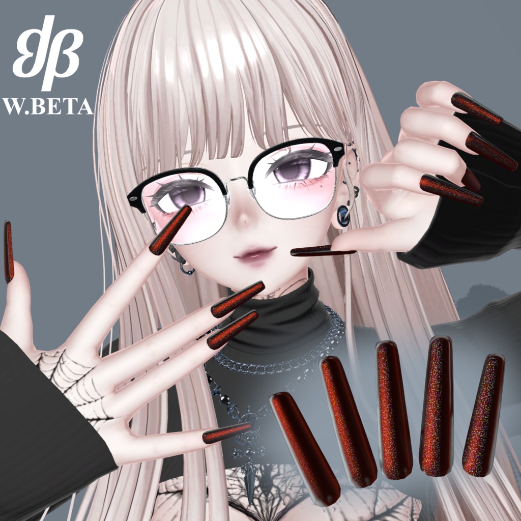 【全13アバター対応】Long nail