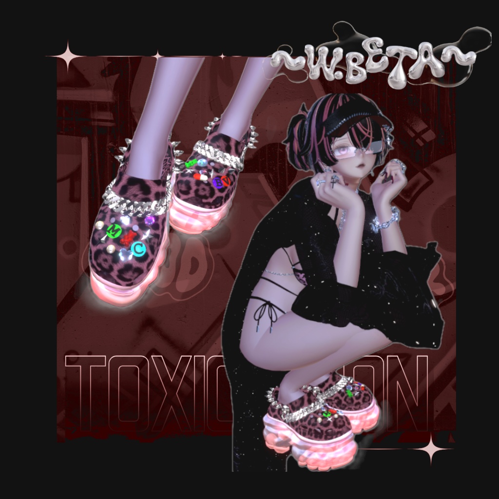 【15アバター対応】Toxic Neon Clogs