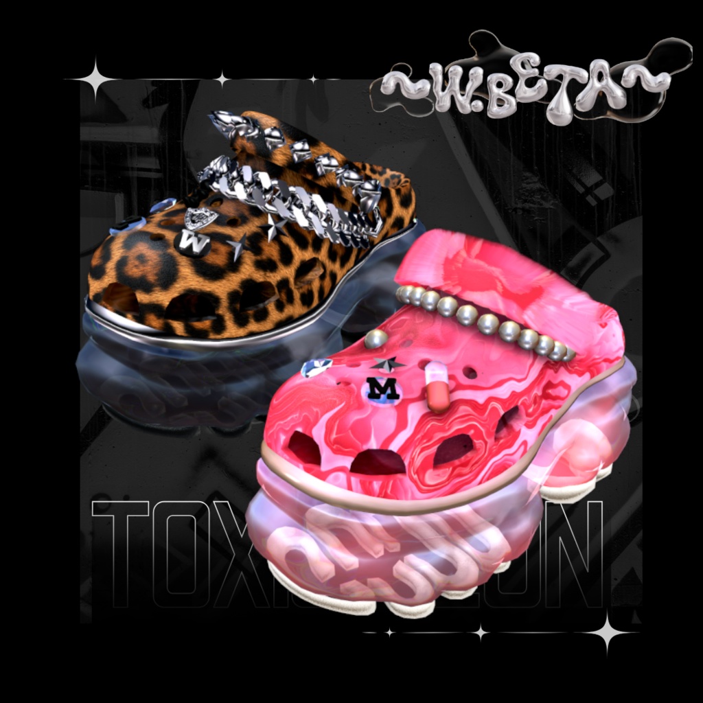 【15アバター対応】Toxic Neon Clogs