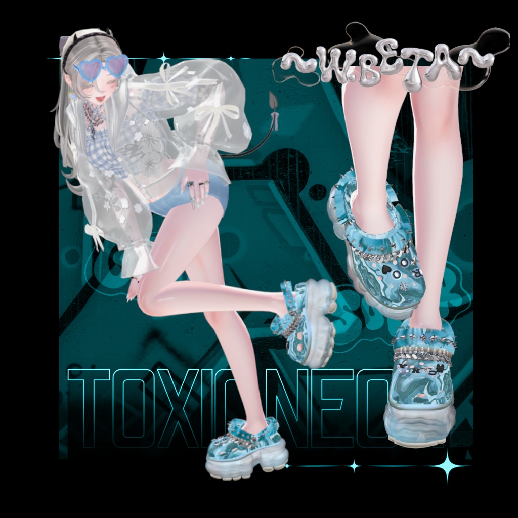 【15アバター対応】Toxic Neon Clogs