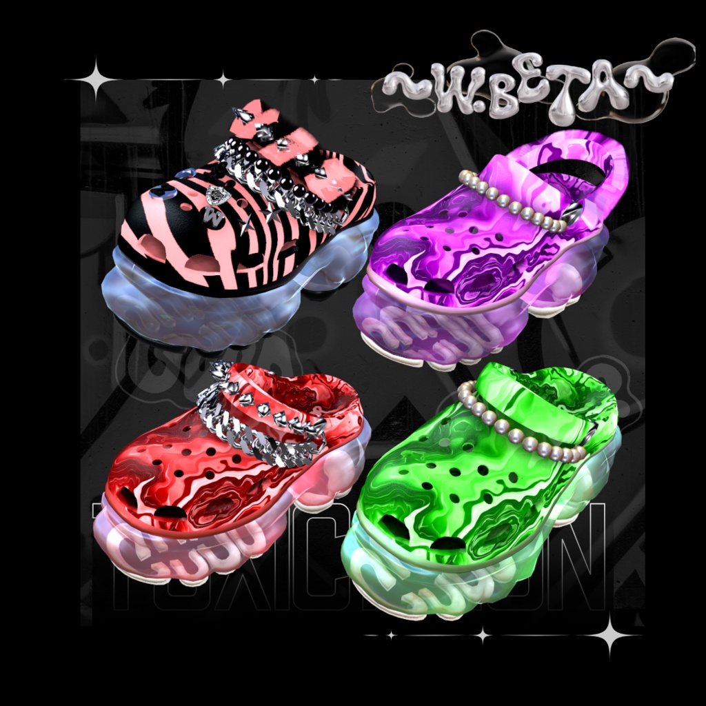 【15アバター対応】Toxic Neon Clogs