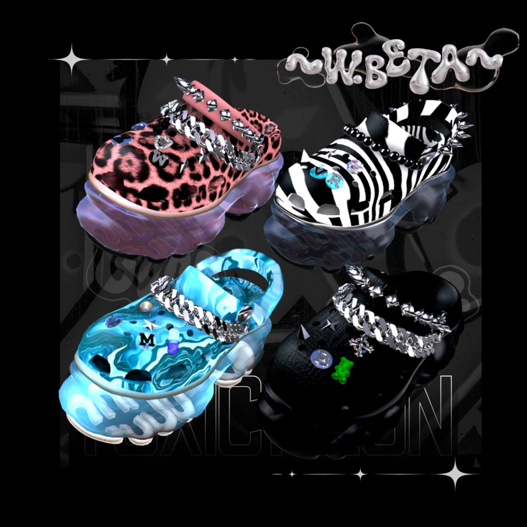 【15アバター対応】Toxic Neon Clogs