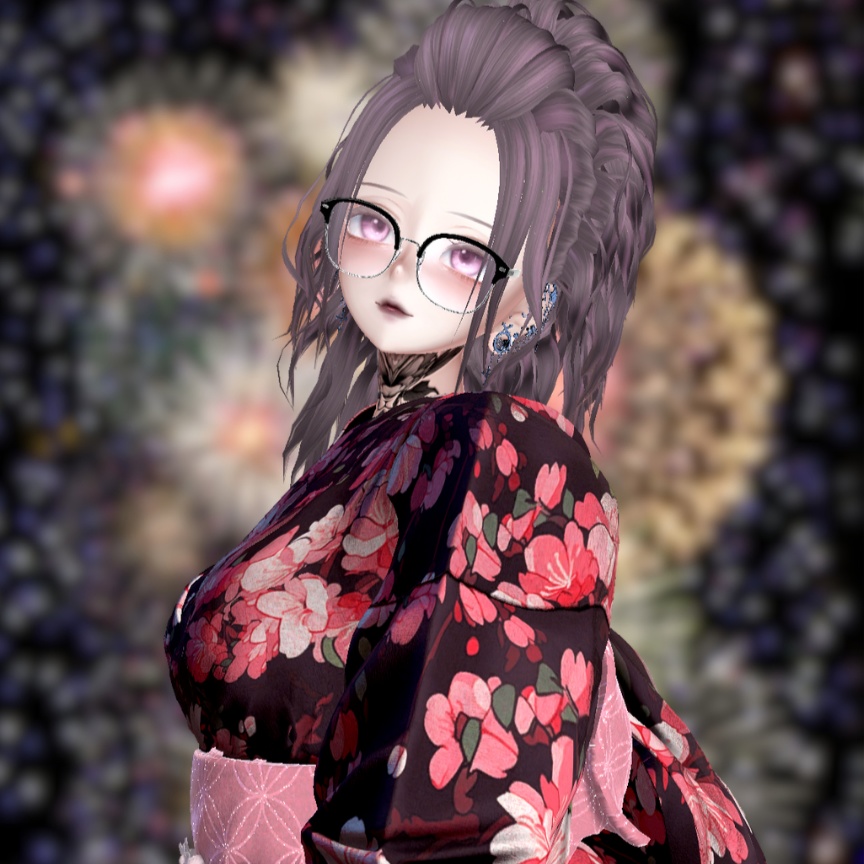 【3Dヘアモデル+髪飾り】KAGUYA -輝夜- 9アバター対応