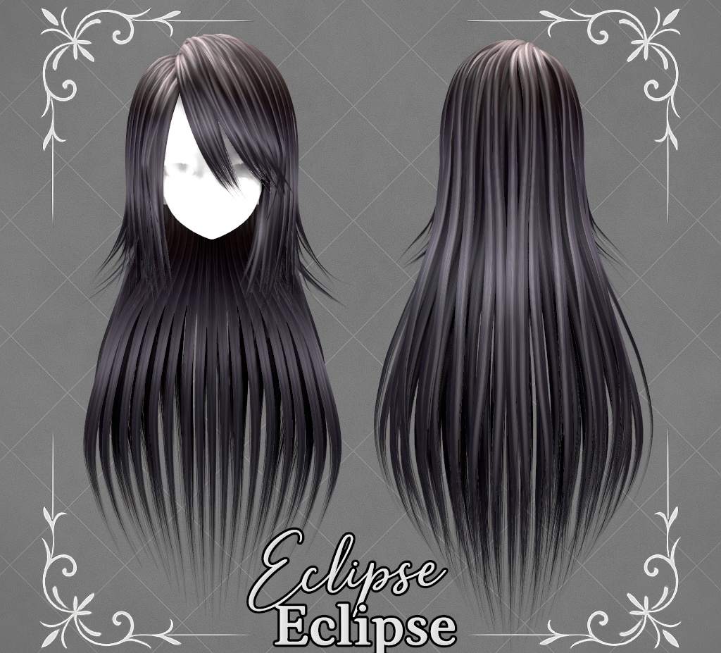 【販売記念300円OFF VRC ヘアモデル】9アバター対応 -Eclipse-