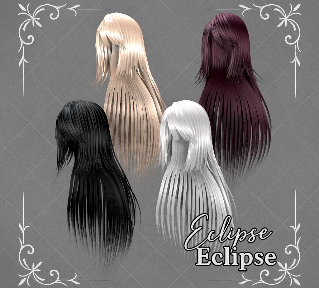 【販売記念300円OFF VRC ヘアモデル】9アバター対応 -Eclipse-