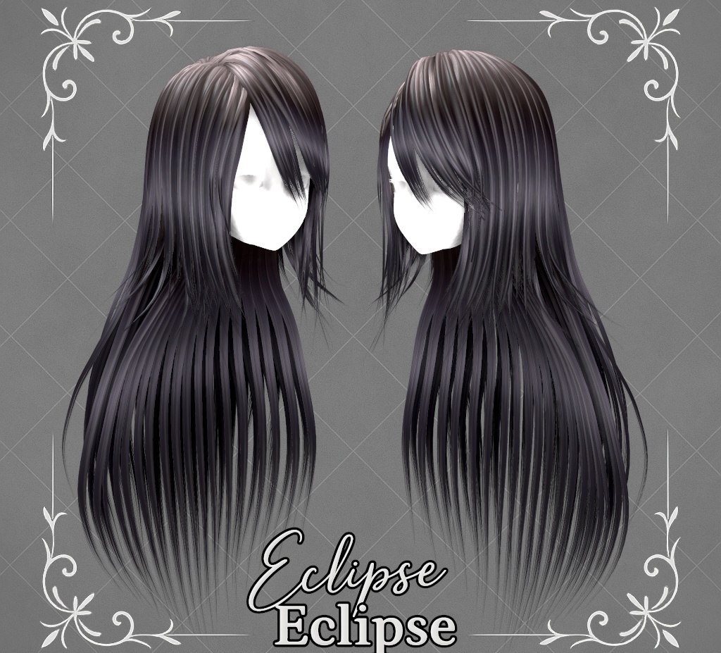 【販売記念300円OFF VRC ヘアモデル】9アバター対応 -Eclipse-