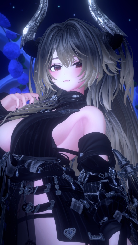 200円引き 髪型+角 シェイプキー63種類 10アバター対応 Lilith Empress