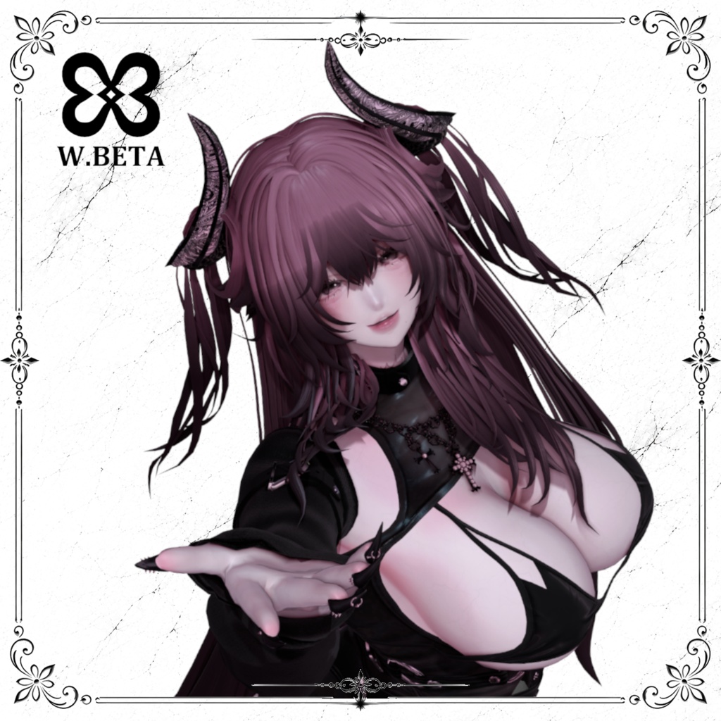 200円引き 髪型+角 シェイプキー63種類 10アバター対応 Lilith Empress